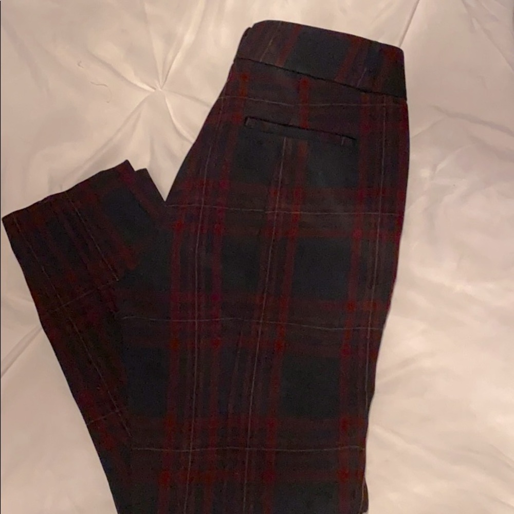 Loft Marisa skinny plaid 4 petite